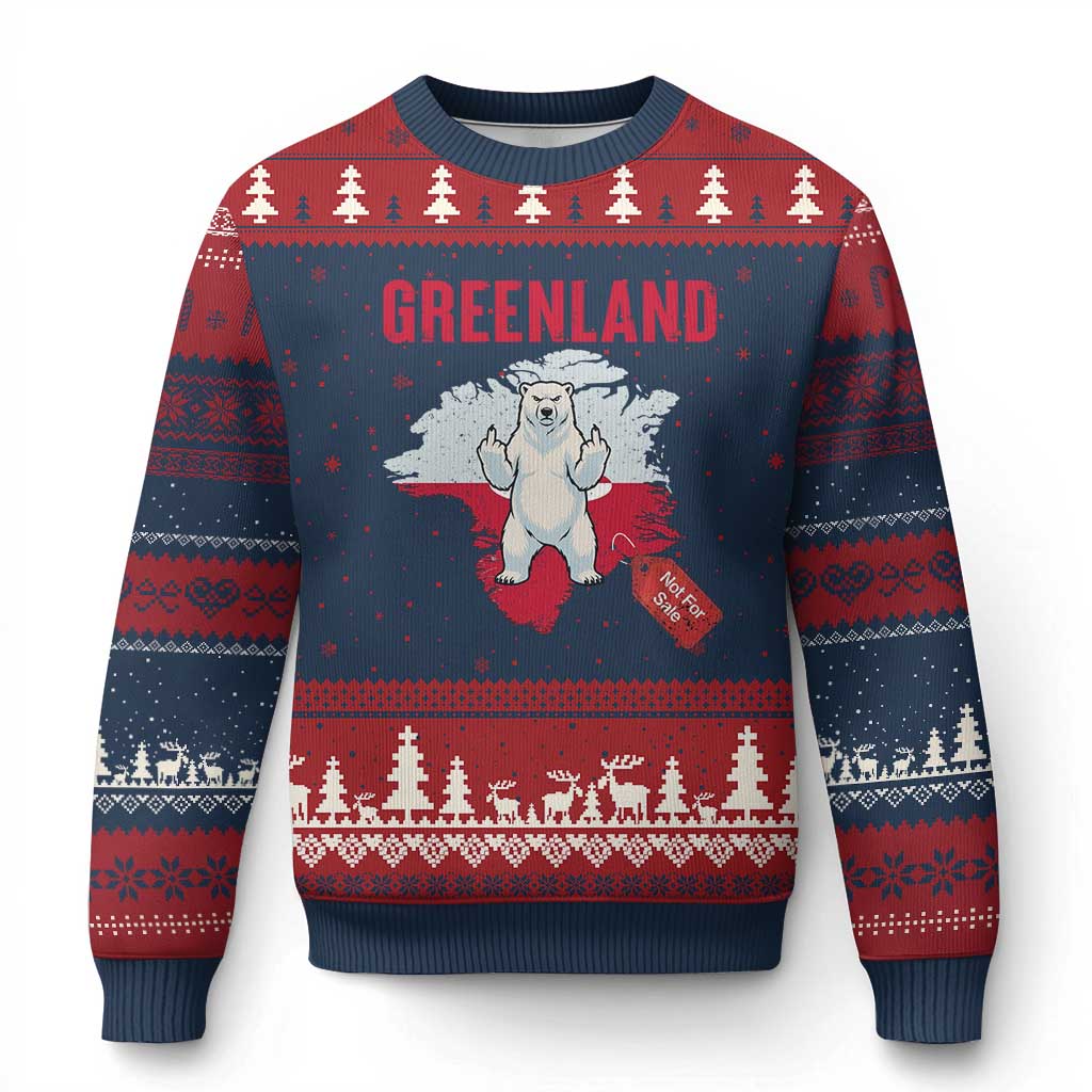 Greenland Is Not For Sale Ugly Christmas Sweater Support Greenlander Gift