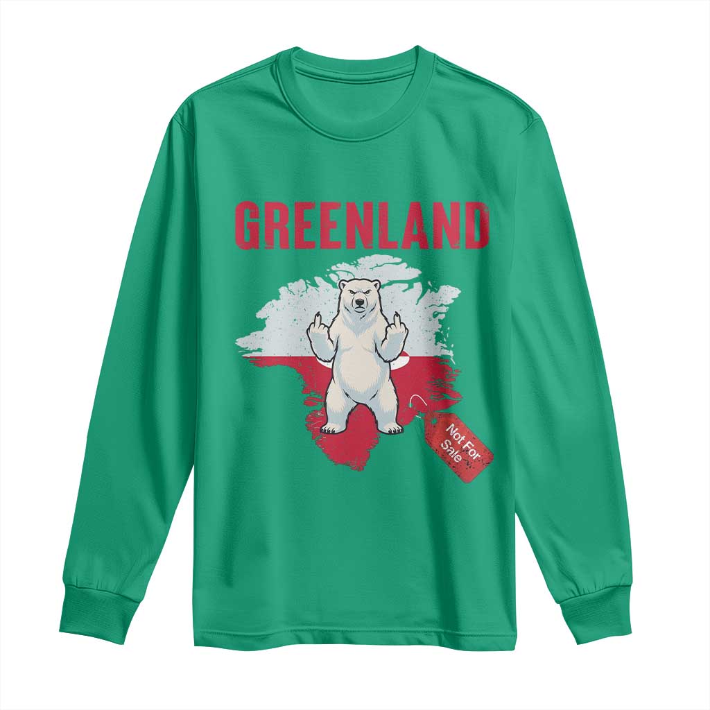 Greenland Is Not For Sale Long Sleeve Shirt Support Greenlander Gift