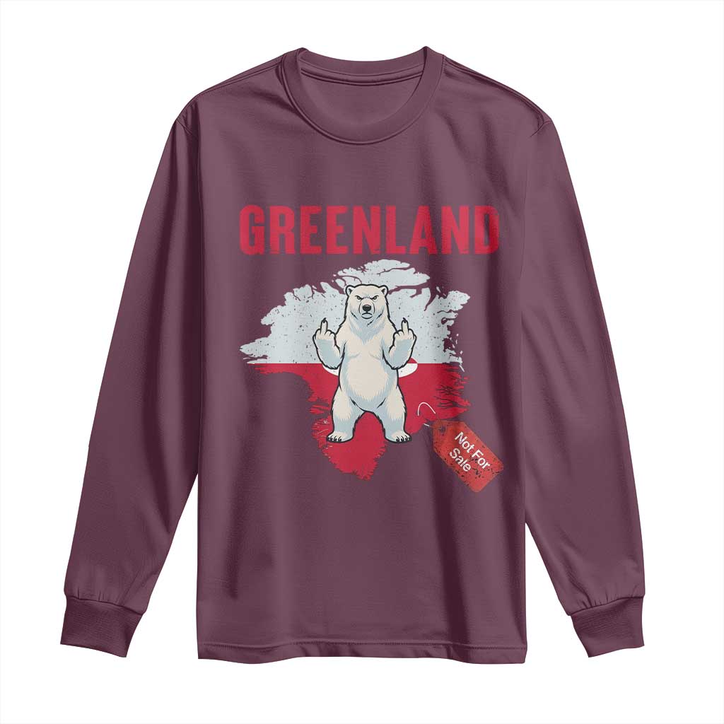 Greenland Is Not For Sale Long Sleeve Shirt Support Greenlander Gift
