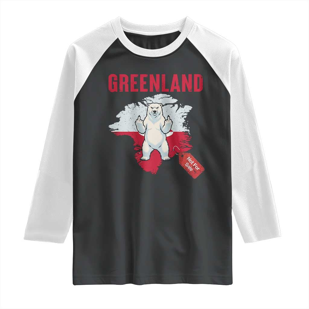 Greenland Is Not For Sale Raglan Shirt Support Greenlander Gift