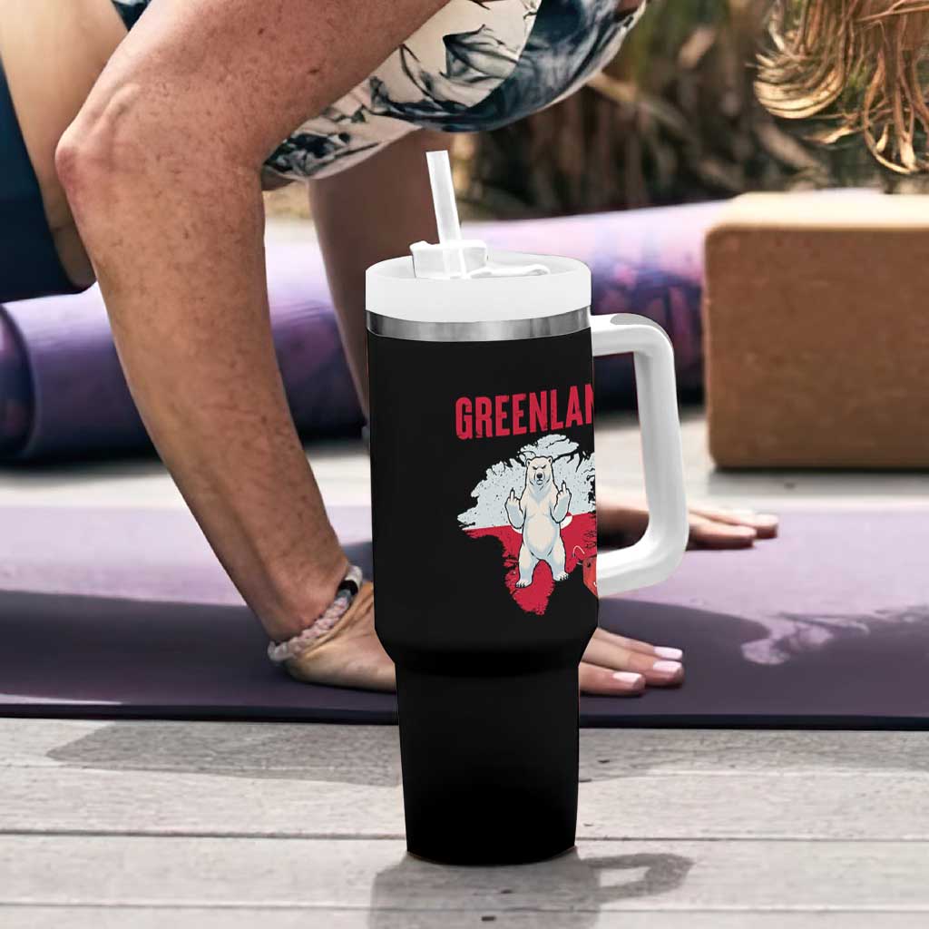 Greenland Is Not For Sale Tumbler With Handle Support Greenlander Gift
