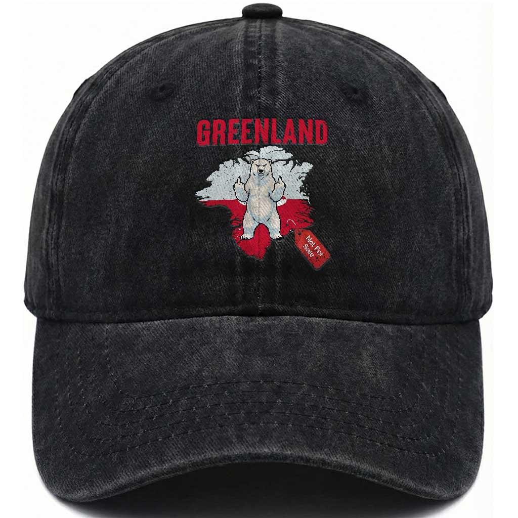 Greenland Is Not For Sale Washed Cotton Baseball Cap Support Greenlander Gift