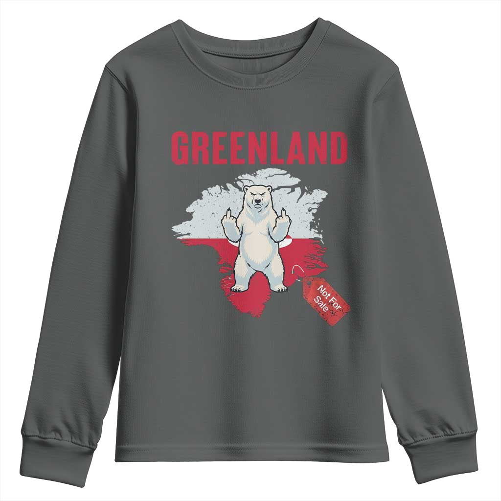 Greenland Is Not For Sale Youth Sweatshirt Support Greenlander Gift