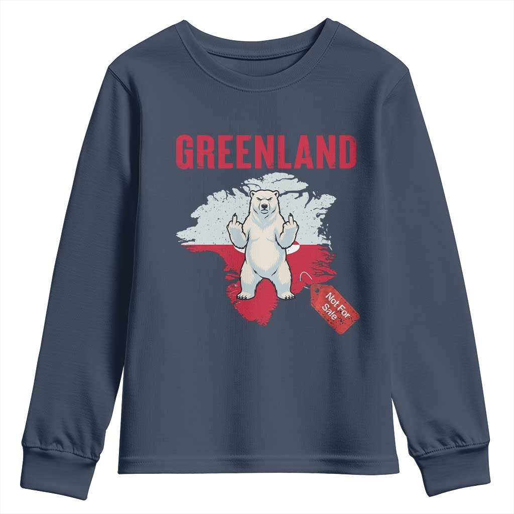 Greenland Is Not For Sale Youth Sweatshirt Support Greenlander Gift
