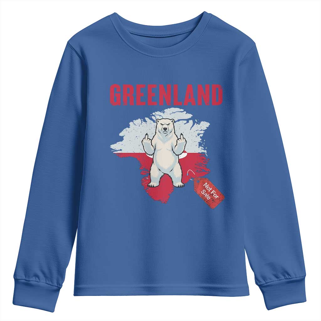 Greenland Is Not For Sale Youth Sweatshirt Support Greenlander Gift