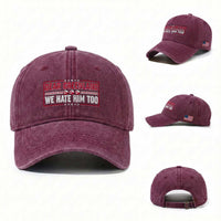 Dear Greenland We Hate Him Too Washed Cotton Baseball Cap Stand With Greenlanders