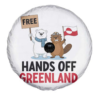 Funny Polar Bear Political Protest Spare Tire Cover Hands Off Greenland