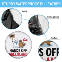 Funny Polar Bear Political Protest Spare Tire Cover Hands Off Greenland