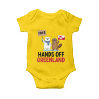 Funny Polar Bear Political Protest Baby Onesie Hands Off Greenland