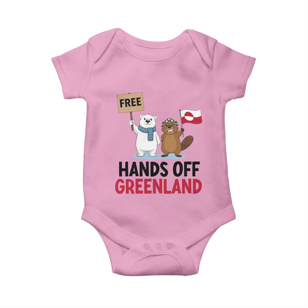 Funny Polar Bear Political Protest Baby Onesie Hands Off Greenland