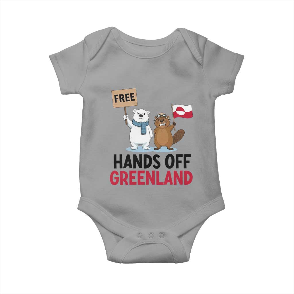 Funny Polar Bear Political Protest Baby Onesie Hands Off Greenland