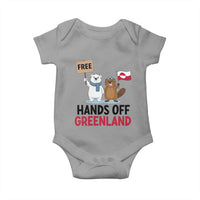 Funny Polar Bear Political Protest Baby Onesie Hands Off Greenland