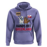 Funny Polar Bear Political Protest Hoodie Hands Off Greenland