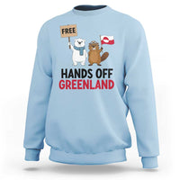 Funny Polar Bear Political Protest Sweatshirt Hands Off Greenland
