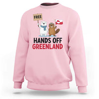Funny Polar Bear Political Protest Sweatshirt Hands Off Greenland