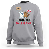 Funny Polar Bear Political Protest Sweatshirt Hands Off Greenland