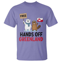 Funny Polar Bear Political Protest T Shirt Hands Off Greenland
