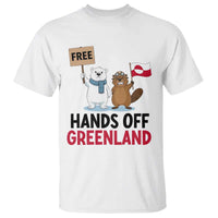 Funny Polar Bear Political Protest T Shirt Hands Off Greenland