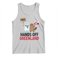 Funny Polar Bear Political Protest Tank Top Hands Off Greenland