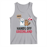 Funny Polar Bear Political Protest Tank Top Hands Off Greenland