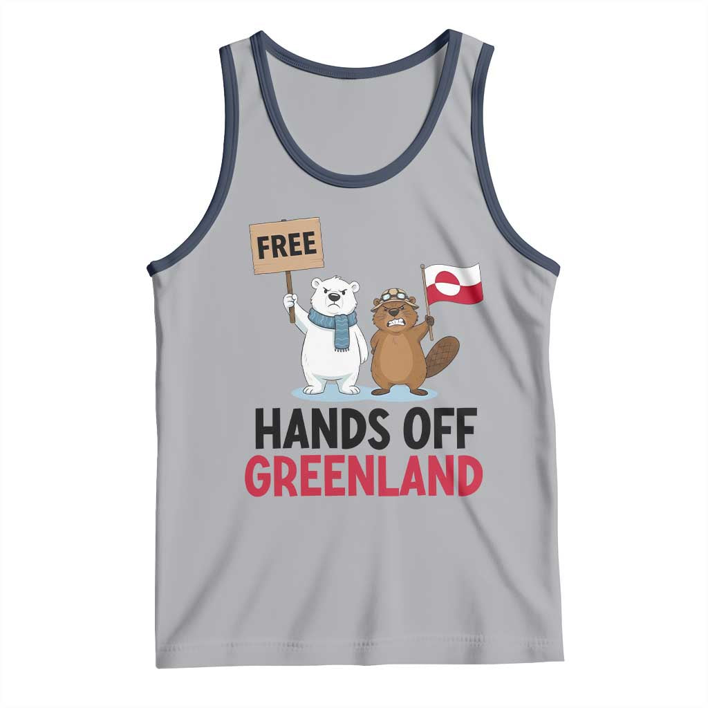 Funny Polar Bear Political Protest Tank Top Hands Off Greenland