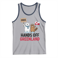 Funny Polar Bear Political Protest Tank Top Hands Off Greenland