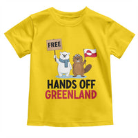 Funny Polar Bear Political Protest Toddler T Shirt Hands Off Greenland
