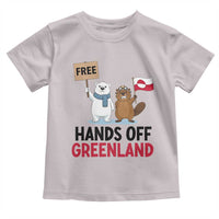 Funny Polar Bear Political Protest Toddler T Shirt Hands Off Greenland