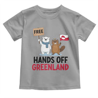 Funny Polar Bear Political Protest Toddler T Shirt Hands Off Greenland