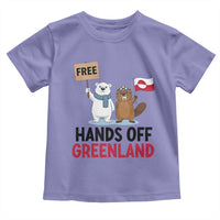 Funny Polar Bear Political Protest Toddler T Shirt Hands Off Greenland