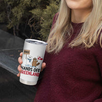 Funny Polar Bear Political Protest Tumbler Cup Hands Off Greenland