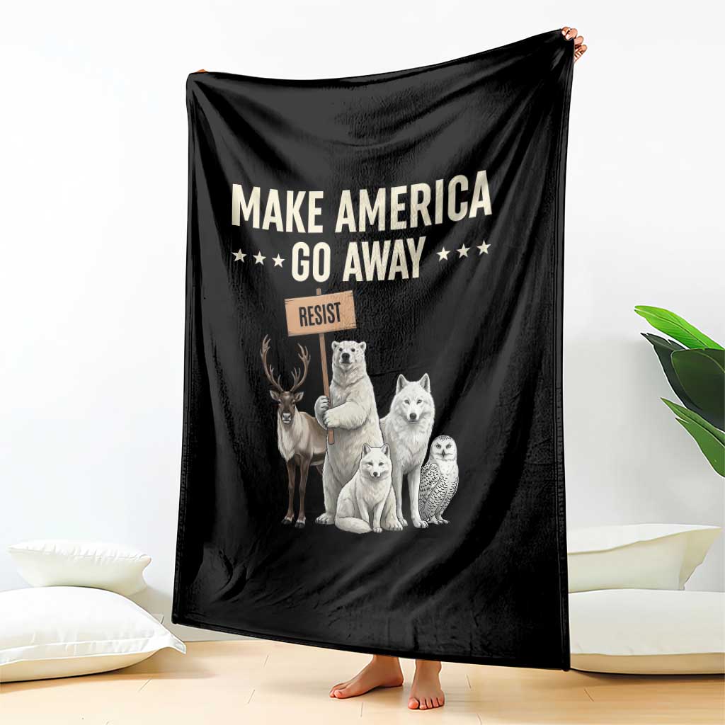 Make America Go Away Throw Blanket Greenland Support Gift