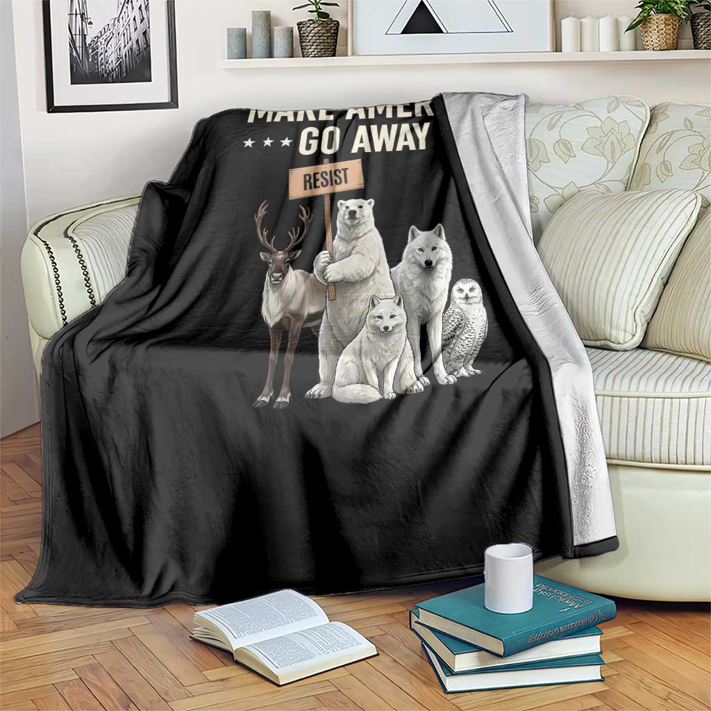 Make America Go Away Throw Blanket Greenland Support Gift