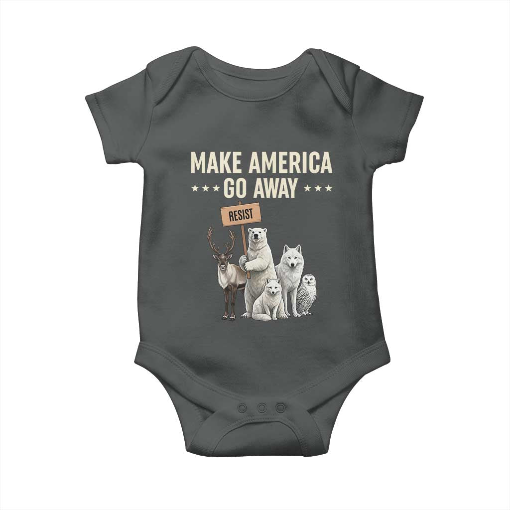 Make America Go Away Baby Onesie Greenland Support Gift