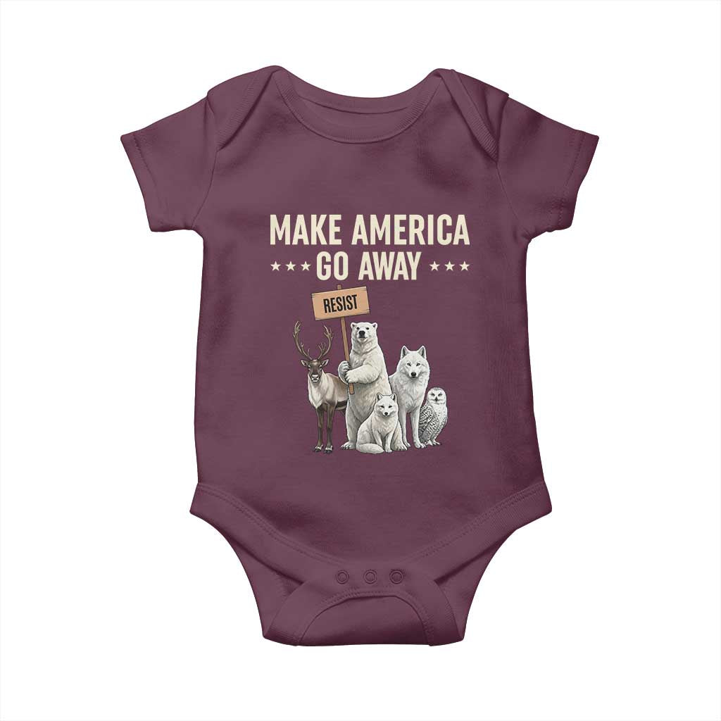 Make America Go Away Baby Onesie Greenland Support Gift
