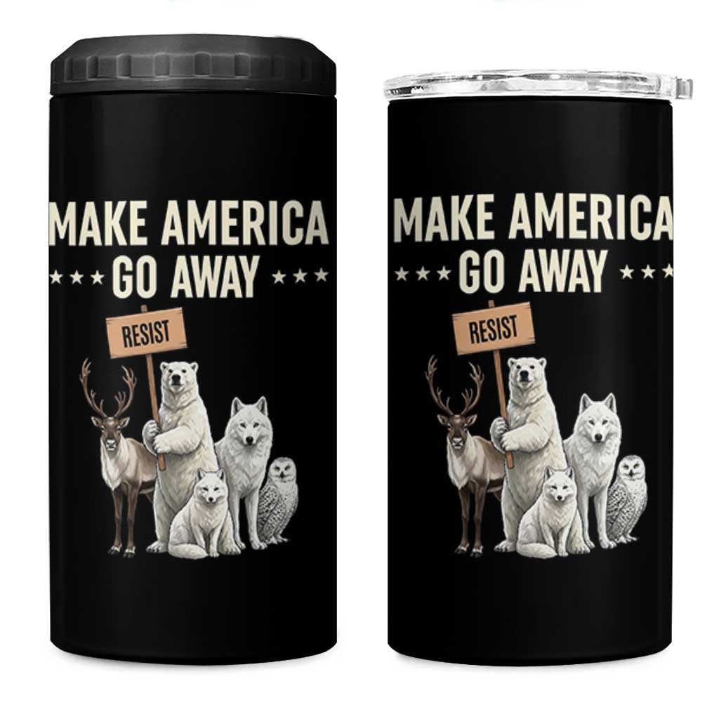 Make America Go Away 4 in 1 Can Cooler Tumbler Greenland Support Gift