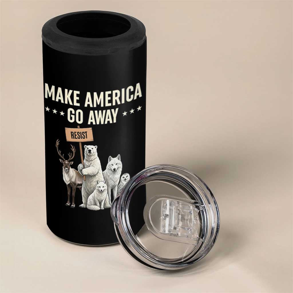 Make America Go Away 4 in 1 Can Cooler Tumbler Greenland Support Gift