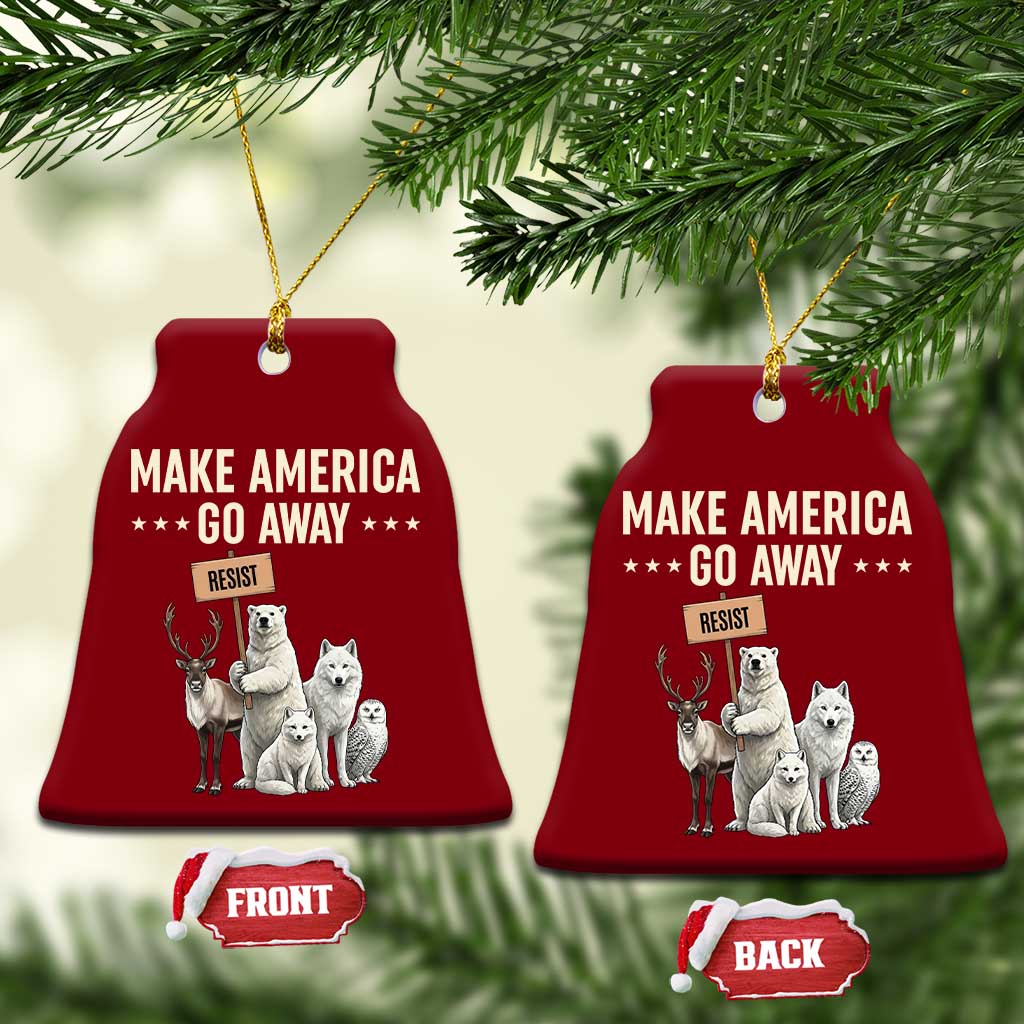 Make America Go Away Ceramic Ornament Greenland Support Gift