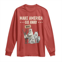 Make America Go Away Long Sleeve Shirt Greenland Support Gift