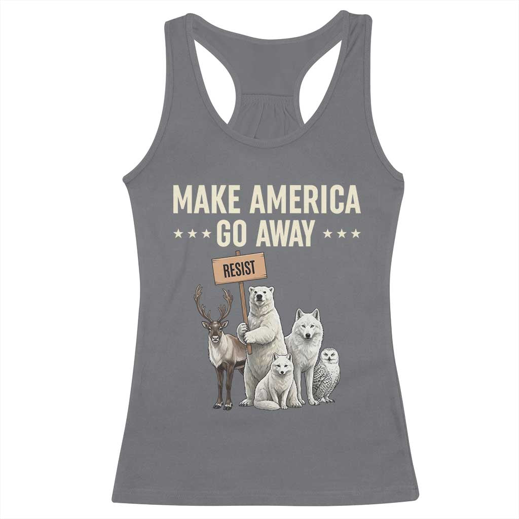 Make America Go Away Racerback Tank Top Greenland Support Gift