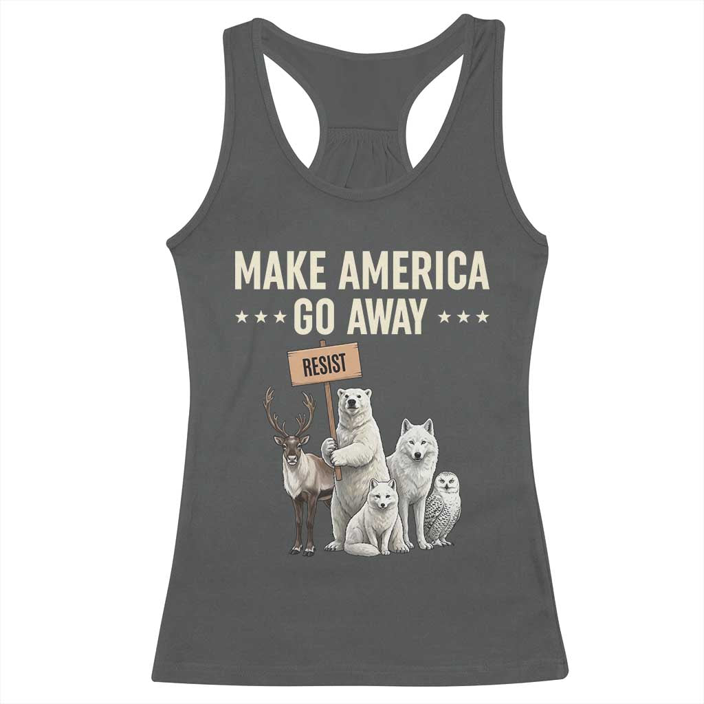 Make America Go Away Racerback Tank Top Greenland Support Gift