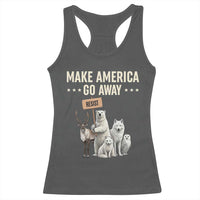 Make America Go Away Racerback Tank Top Greenland Support Gift