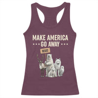Make America Go Away Racerback Tank Top Greenland Support Gift