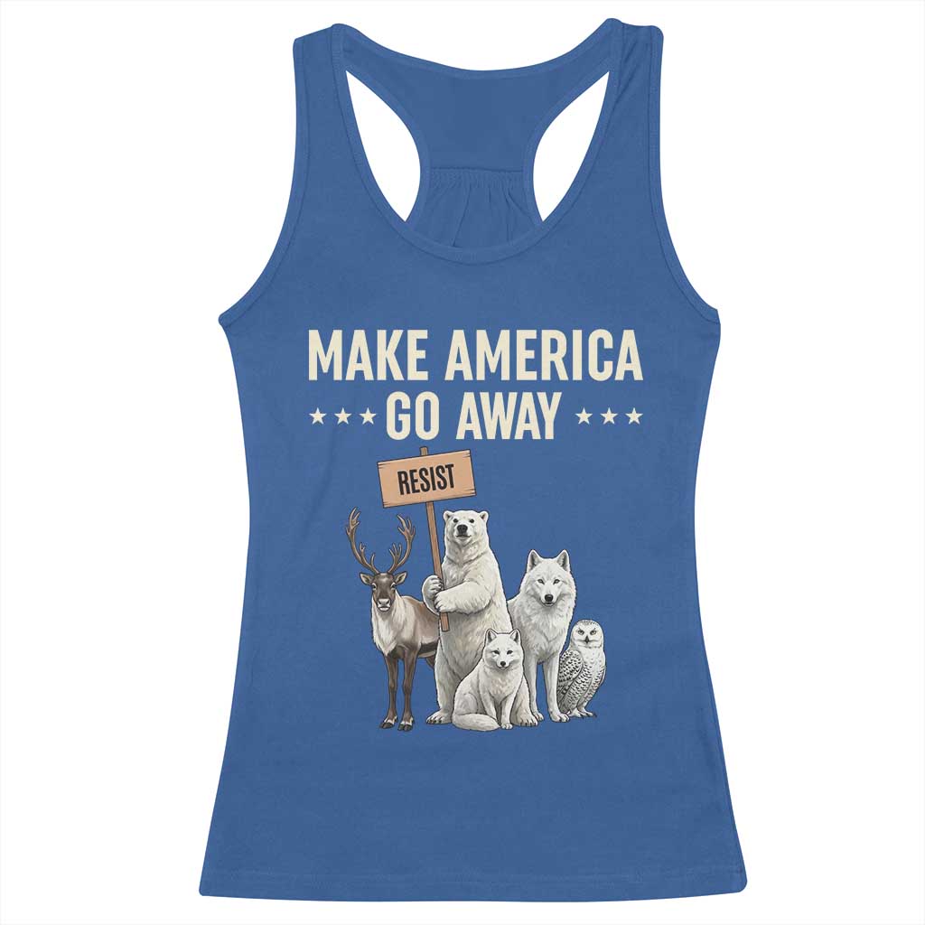 Make America Go Away Racerback Tank Top Greenland Support Gift