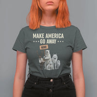 Make America Go Away T Shirt For Women Greenland Support Gift
