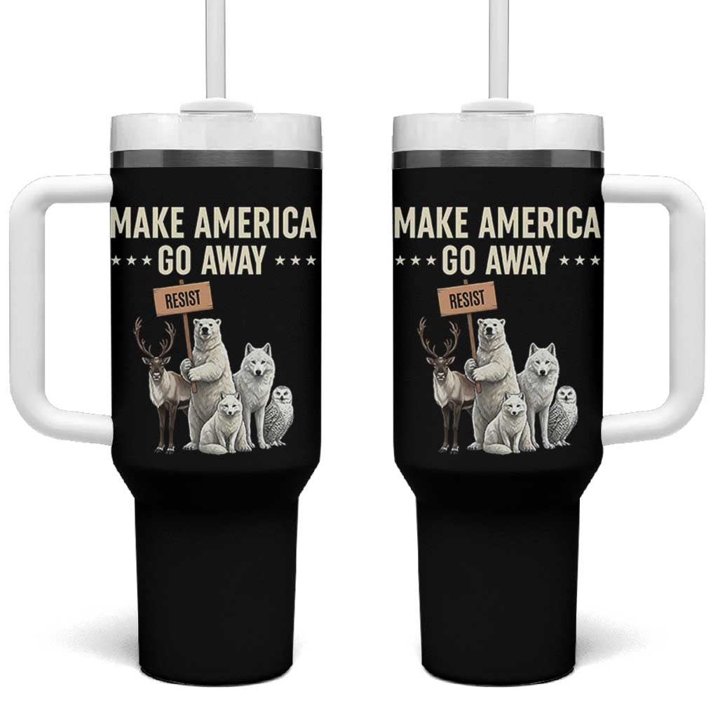 Make America Go Away Tumbler With Handle Greenland Support Gift