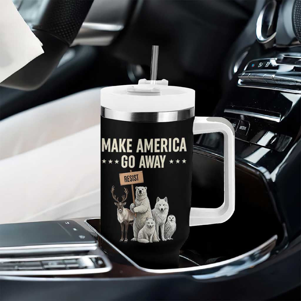 Make America Go Away Tumbler With Handle Greenland Support Gift