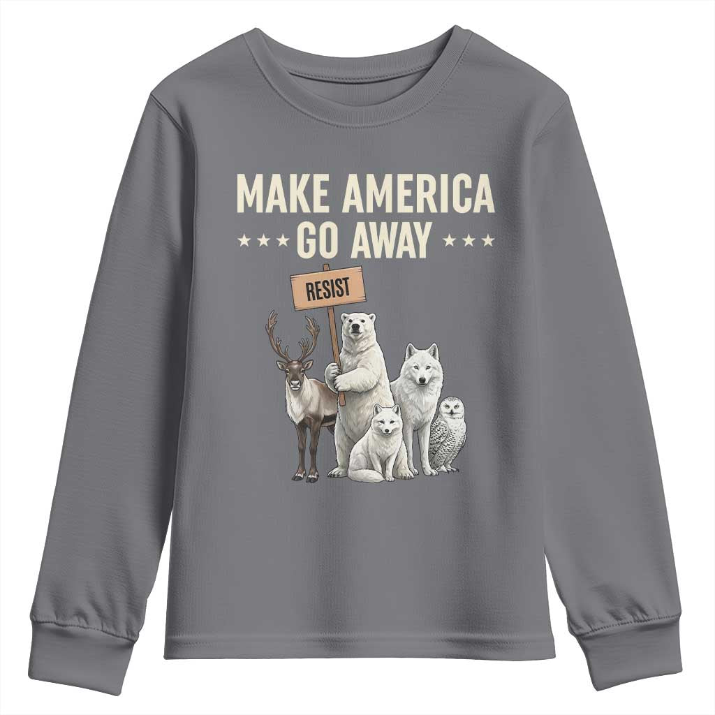 Make America Go Away Youth Sweatshirt Greenland Support Gift