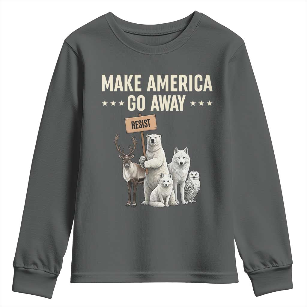 Make America Go Away Youth Sweatshirt Greenland Support Gift