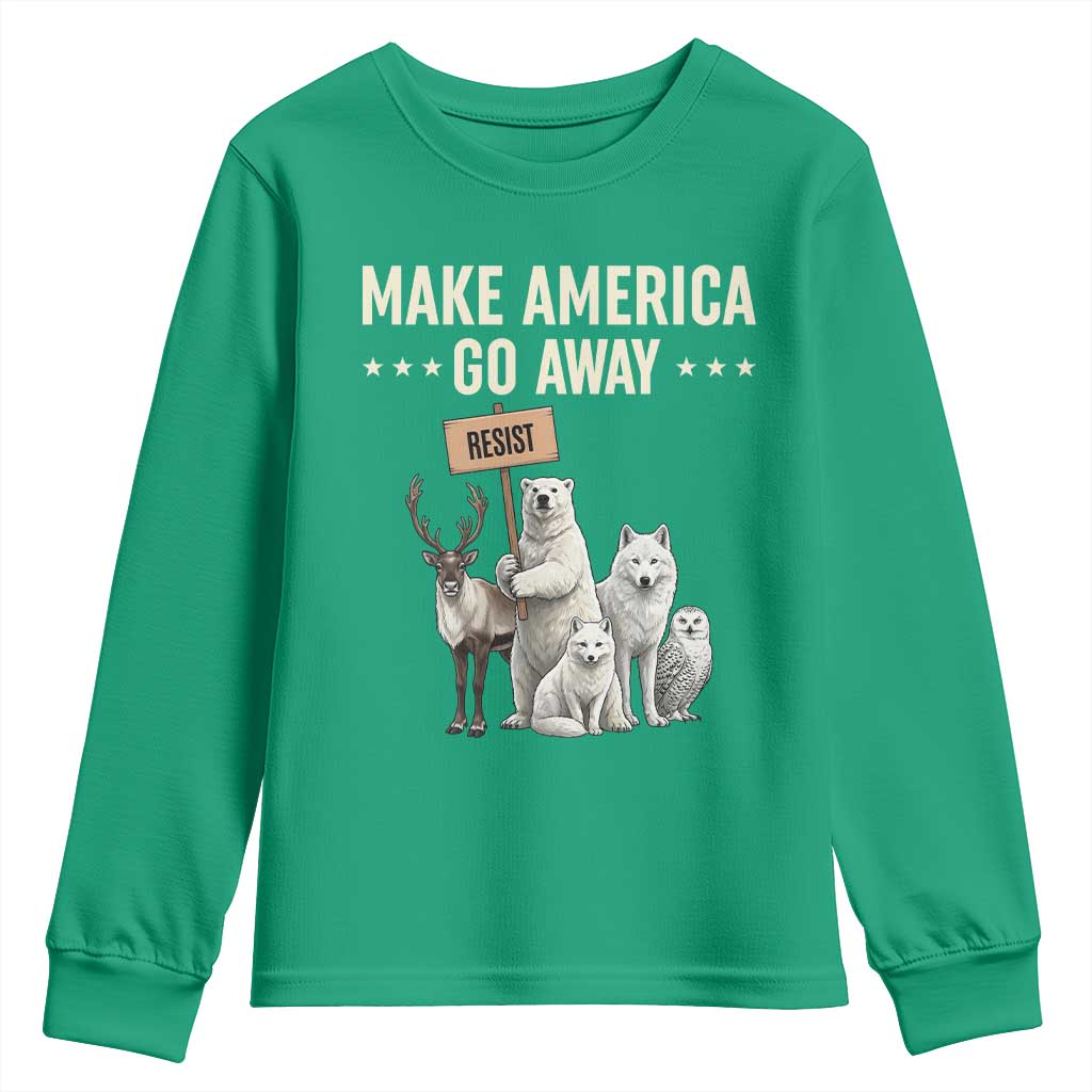 Make America Go Away Youth Sweatshirt Greenland Support Gift